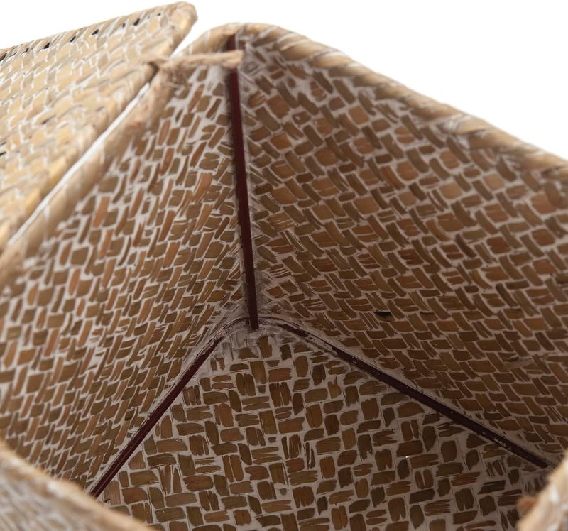 DECRAFTS Seagrass Square Tissue Box Cover Woven Napkin Holder Decorative for Bathroom Farmhouse (Whitewash, 5.5 x 5.5 x 5.5 Inch) - Image 5